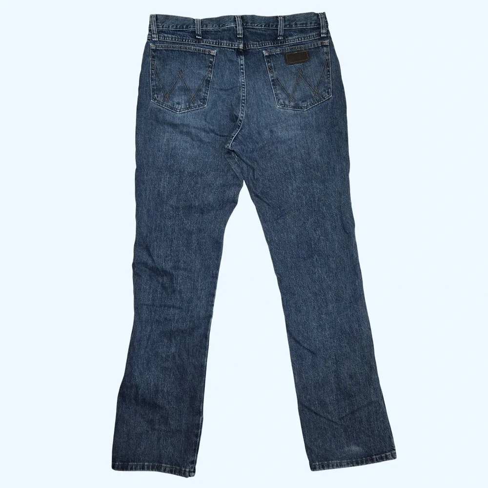 Wrangler PBR Mens Straight Leg Jeans Denim 36x36 (Inseam ~37
